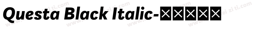 Questa Black Italic字体转换